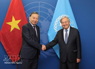 General Secretary and President To Lam meets U.N. Secretary-General Antonio Guterres